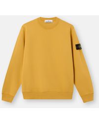 Stone Island - Crewneck Sweater With Compass Patch - Lyst