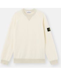 Stone Island - Organic Cotton Crewneck Knitwear - Lyst