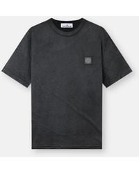 Stone Island - 2100013 Combed Organic Cotton Jersey Reflective Garment Lamination - Lyst
