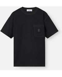 Stone Island - 2100032 Organic Cotton Jersey 'Fissato' Effect - Lyst
