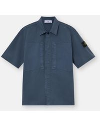 Stone Island - 1200037 Stretch Organic Cotton Twill - Lyst
