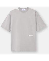 Stone Island - 2100018 Combed Organic Cotton Jersey S. I. Marina - Lyst