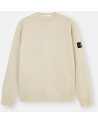 Stone Island - 62420 Brushed Organic Cotton Fleece - Lyst