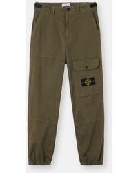 Stone Island - 3100010 Organic Cotton Stretch Broken Twill 'Old' Effect - Lyst