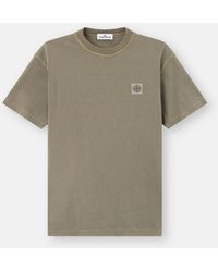 Stone Island - 2100026 Organic Cotton Jersey 'Fissato' Effect - Lyst