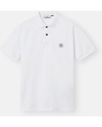 Stone Island - Ss Polo Cotton Knit Shirt - Lyst