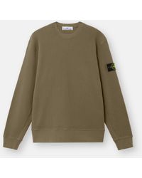 Stone Island - Organic Cotton Crewneck Sweater - Lyst