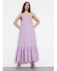 & Other Stories - Strappy Linen Midi Dress - Lyst