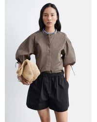 & Other Stories - Volume-Sleeve Cotton Blouse - Lyst