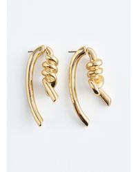 & Other Stories - Knot-Detail Front-Back Earrings - Lyst