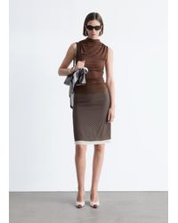 & Other Stories - Ruched Mock-Neck Top - Lyst