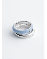 & Other Stories - Glass Detail Brass Ring Set - Lyst