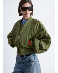 & Other Stories - Cropped Bomber Jacket - Lyst