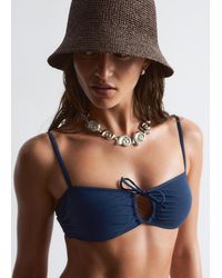 & Other Stories - Tie-Front Bandeau Bikini Top - Lyst