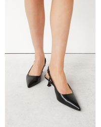 & Other Stories Slingback Leather Pumps - White