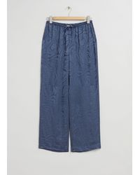 & Other Stories - Jacquard Patterned Drawstring Trousers - Lyst