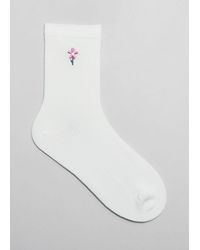 & Other Stories - Embroidered Ankle Socks - Lyst