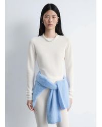 & Other Stories - Long-Sleeve Pointelle-Knit Top - Lyst