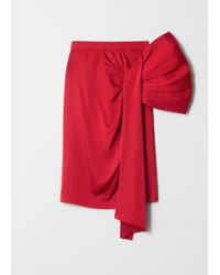 & Other Stories - Satin Bow Midi Skirt - Lyst