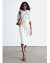 & Other Stories - Sculptural Drawstring Midi Dress - Lyst