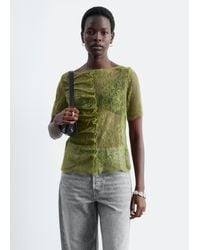& Other Stories - Lace Button-Front Top - Lyst