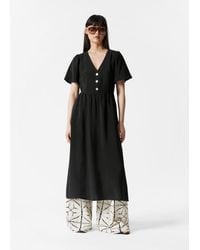 & Other Stories - Flutter-Sleeve Midi Dress - Lyst