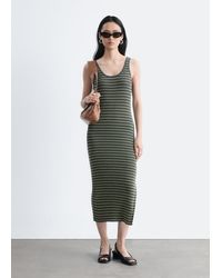 & Other Stories - Striped Rib-Knit Midi Dress - Lyst