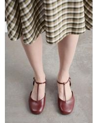 & Other Stories - Open‑Heel Leather Ballerinas - Lyst
