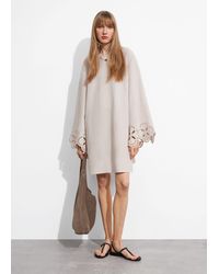& Other Stories - Wide-sleeve Mini Dress - Lyst