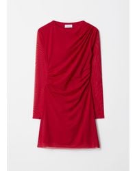 & Other Stories - Long-Sleeve Draped Mini Dress - Lyst