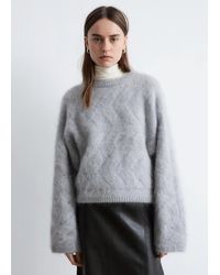 & Other Stories - Mohair-Blend Cable-Knit Jumper - Lyst