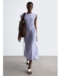 & Other Stories - Flared Linen Midi Dress - Lyst