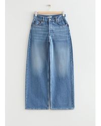 & Other Stories Low Waist Wide Jeans - Blue