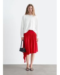 & Other Stories - Gathered Jersey Midi Skirt - Lyst
