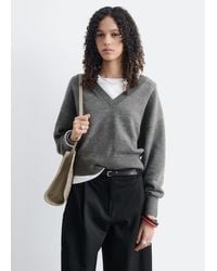 & Other Stories - Wool-Cotton V-Neck Jumper - Lyst
