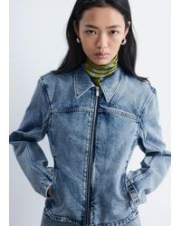 & Other Stories - Fitted Zip-Up Denim Jacket - Lyst