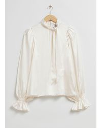 & Other Stories - Tie-neck Blouse - Lyst