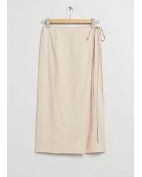 & Other Stories - High Waist Midi Wrap Skirt - Lyst