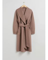 & Other Stories - Oversized Shawl Collar Coat - Lyst