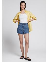 & Other Stories Forever Cut Denim Shorts - Blue