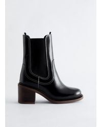 & Other Stories - Heeled Leather Chelsea Boots - Lyst