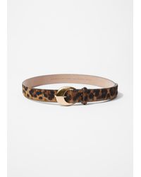 & Other Stories - Leopard-Print Leather Belt - Lyst