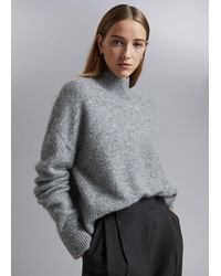 & Other Stories - Cropped Mock Neck Knit Jumper - Lyst
