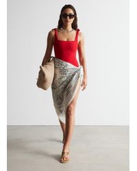 & Other Stories - Printed Silk-Cotton Scarf - Lyst