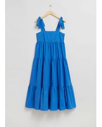 & Other Stories - Tiered Babydoll Midi Dress - Lyst