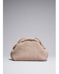 & Other Stories - Pleated Leather Clutch Bag - Lyst