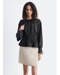 & Other Stories - Smocked Waist Linen Blouse - Lyst