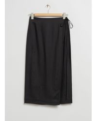 & Other Stories - High Waist Midi Wrap Skirt - Lyst