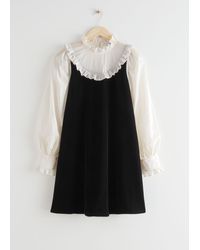 & other stories black velvet dress
