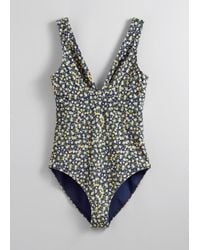 & Other Stories - Printed V-Cut Swimsuit - Lyst
